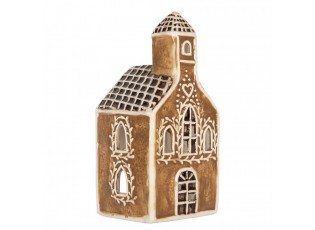 Perníková chaloupka na čajovou svíčku Gingerbread Cott - 8*7*17 cm