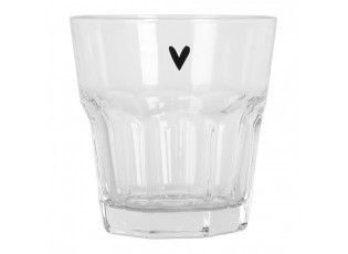 Water Glass ? 8x8 Cm / 200 Ml Transparent Glass Heart - ? 8*8 cm / 150 ml