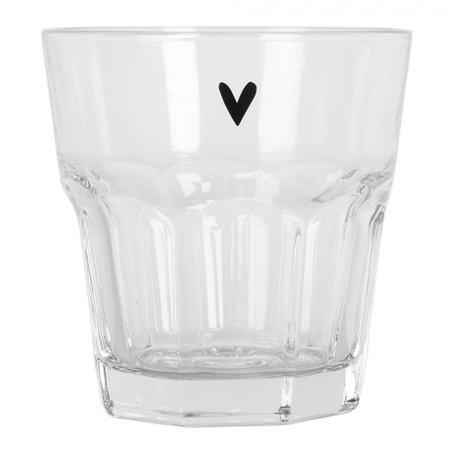 Water Glass ? 8x8 Cm / 200 Ml Transparent Glass Heart - ? 8*8 cm / 150 ml