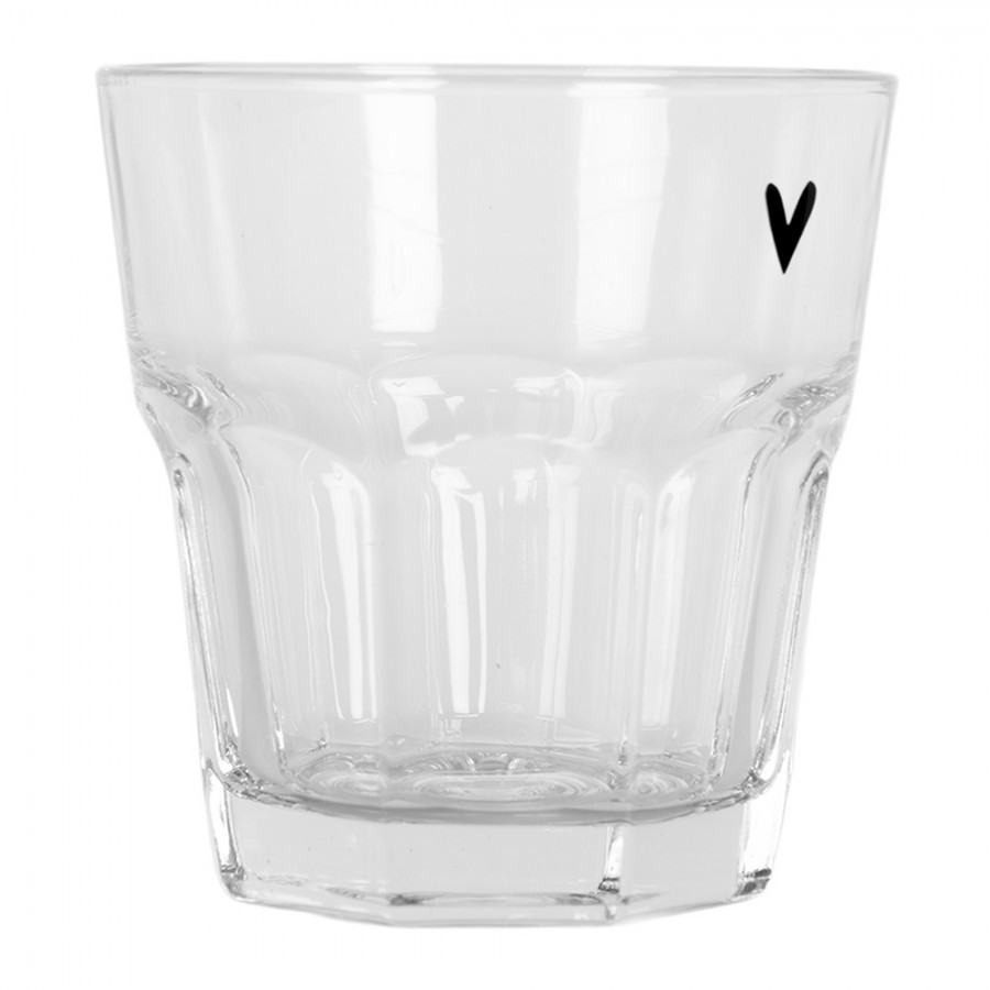 Water Glass ? 8x8 Cm / 200 Ml Transparent Glass Heart - ? 8*8 cm / 150 ml