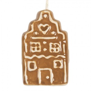 Závěsná ozdoba perníková chaloupka Gingerbread Cott - 4*4*6 cm