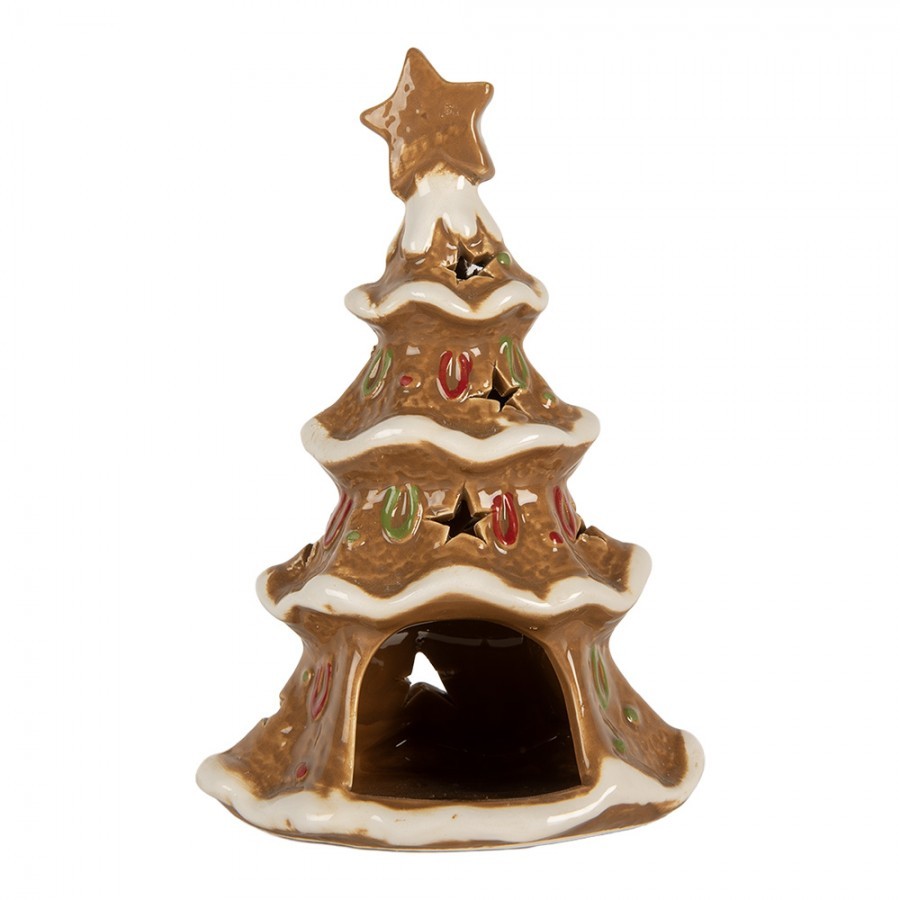 Perníkový stromek na čajovou svíčku Gingerbread Cott - 11*8*17 cm