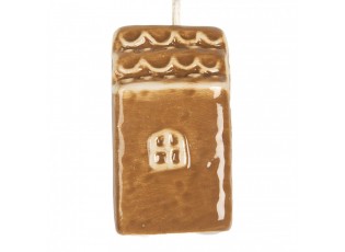 Christmas Ornament House 4x4x6 Cm Brown Ceramic - 4*4*6 cm