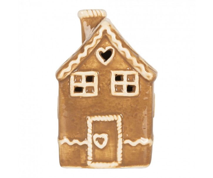 Perníková LED chaloupka Gingerbread Cott - 7*7*11cm Clayre & Eef
