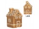 Perníková LED chaloupka Gingerbread Cott - 7*7*11cm Clayre & Eef