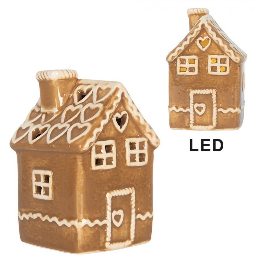 Perníková LED chaloupka Gingerbread Cott - 7*7*11cm
