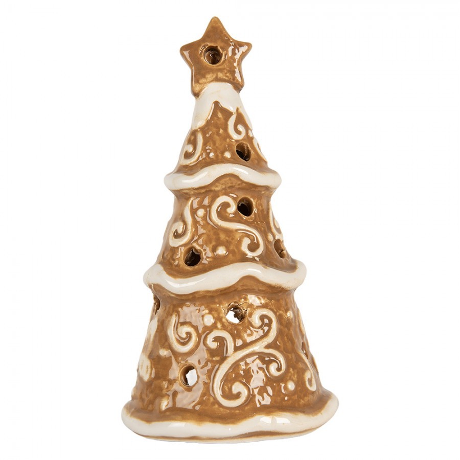 Perníkový stromek na čajovou svíčku Gingerbread Cott - Ø 8*15 cm