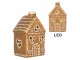 Hnědá perníková LED chaloupka Gingerbread Cott - 7*6*12 cm Clayre & Eef