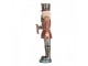 Modro-červená dekorace Louskáček Nutcracker - 7*6*21 cm Clayre & Eef