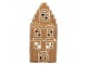 Hnědá vánoční keramická chaloupka na čajovou svíčku Gingerbread Cottage - 8*7*16 cm Clayre & Eef