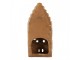 Hnědá vánoční keramická chaloupka na čajovou svíčku Gingerbread Cottage - 8*7*16 cm Clayre & Eef