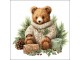 Bílé ubrousky s plyšovým medvídkem Cuddle Bear - 33*33 cm (20ks) Ostatní