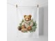 Bílá utěrka s plyšovým medvídkem Cuddle Bear - 50*70 cm Ostatní