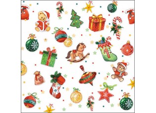 Bílé ubrousky vánoční ozdoby Tree Decorations - 33*33 cm (20ks)