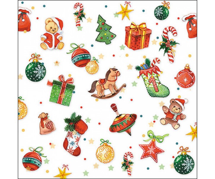 Bílé ubrousky vánoční ozdoby Tree Decorations - 33*33 cm (20ks) Ostatní