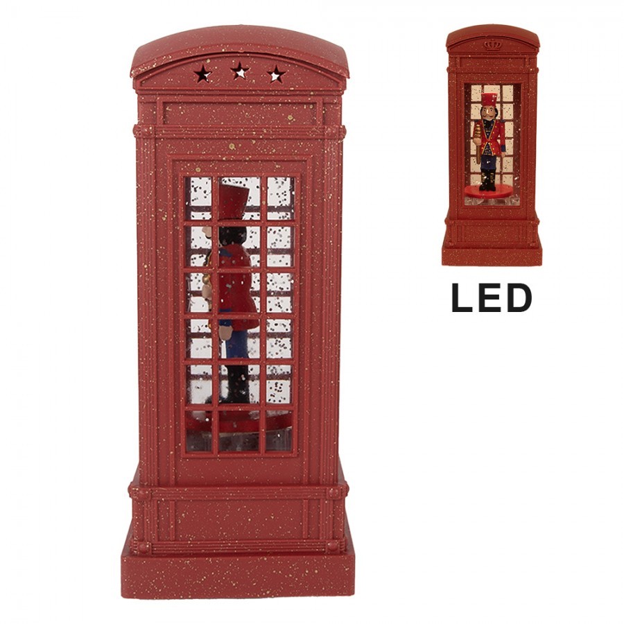 Christmas Decoration With LED Lighting And Music 9x9x21 Cm Red Plastic - 9*9*21 cm / 3*AAA