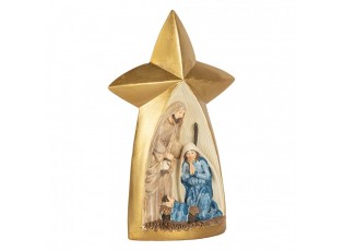 Zlatá antik dekorace Svatá rodina - 14*6*21 cm