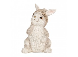 Decorative Figurine Rabbit 9x9x14 Cm Beige Plastic - 9*9*14 cm