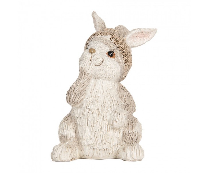 Decorative Figurine Rabbit 9x9x14 Cm Beige Plastic - 9*9*14 cm Clayre & Eef