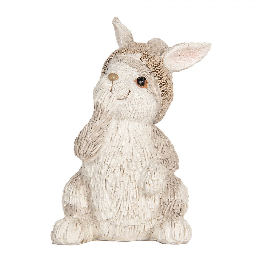 Decorative Figurine Rabbit 9x9x14 Cm Beige Plastic - 9*9*14 cm