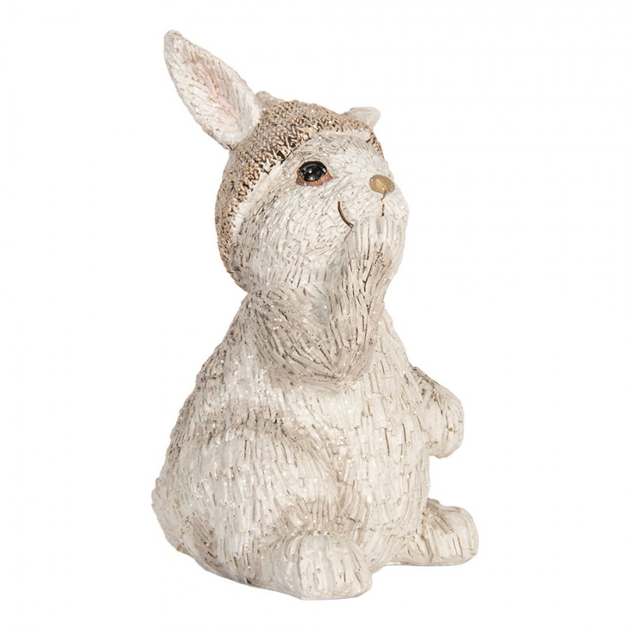 Decorative Figurine Rabbit 9x9x14 Cm Beige Plastic - 9*9*14 cm