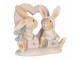 Zimní dekorace zamilovaní králíčci s dopisy - 11*6*9 cm Clayre & Eef