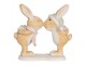 Zimní dekorace zamilovaní králíčci s dárkem - 10*5*10 cm Clayre & Eef