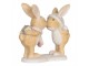 Zimní dekorace zamilovaní králíčci s dárkem - 10*5*10 cm Clayre & Eef