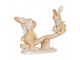 Vánoční dekorace králíčci na houpačce - 16*6*11 cm Clayre & Eef