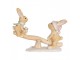 Vánoční dekorace králíčci na houpačce - 16*6*11 cm Clayre & Eef