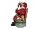 Červená dekorace Santa Claus s Louskáčkem v ruce a hračkami - 16*13*19 cm Clayre & Eef