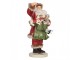 Dekorace Santa Claus s koníkem v ruce a hračkami - 13*9*23 cm Clayre & Eef