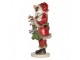 Dekorace Santa Claus s koníkem v ruce a hračkami - 13*9*23 cm Clayre & Eef