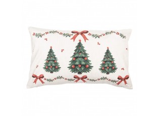 Béžový povlak na polštář se stromky Christmas Harmony - 30*50 cm