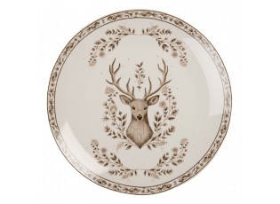 Porcelánový jídelní talíř s jelenem Gentle Wilderness - Ø 26*2 cm