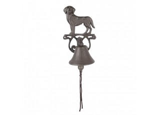 Vintage Doorbell Dog 14x14x24 Cm Brown Metal - 14.0 cm