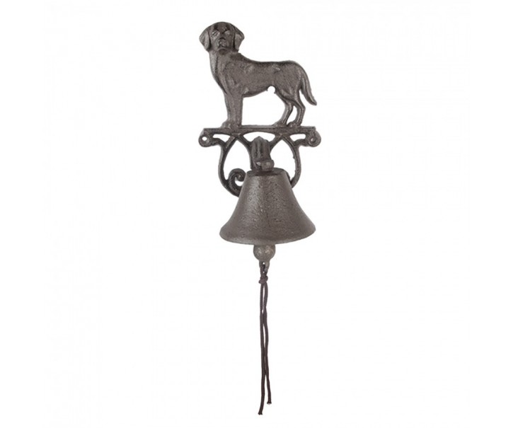 Vintage Doorbell Dog 14x14x24 Cm Brown Metal - 14.0 cm Clayre & Eef
