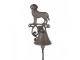Vintage Doorbell Dog 14x14x24 Cm Brown Metal - 14.0 cm Clayre & Eef