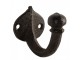 Hnědý litinový nástěnný háček - 4*7*6 cm Clayre & Eef