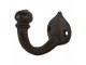 Hnědý litinový nástěnný háček - 4*7*6 cm Clayre & Eef