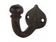 Hnědý litinový nástěnný háček - 4*7*6 cm Clayre & Eef