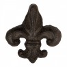 Hnědá antik litinová úchytka Lilie - 7*4*7 cm