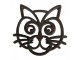 Pot Coasters 16x16x2 Cm Brown Metal Cat - 16*17*2 cm Clayre & Eef