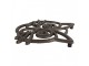 Pot Coasters 16x16x2 Cm Brown Metal Cat - 16*17*2 cm Clayre & Eef