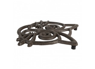 Pot Coasters 16x16x2 Cm Brown Metal Cat - 16*17*2 cm