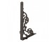 Hnědá kovová policová konzole s ornamenty - 4*29*22 cm Clayre & Eef