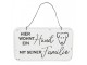 Text Sign 20x12 Cm White Metal Dog - 20*1*12 cm Clayre & Eef