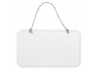 Text Sign 20x12 Cm White Metal Dog - 20*1*12 cm