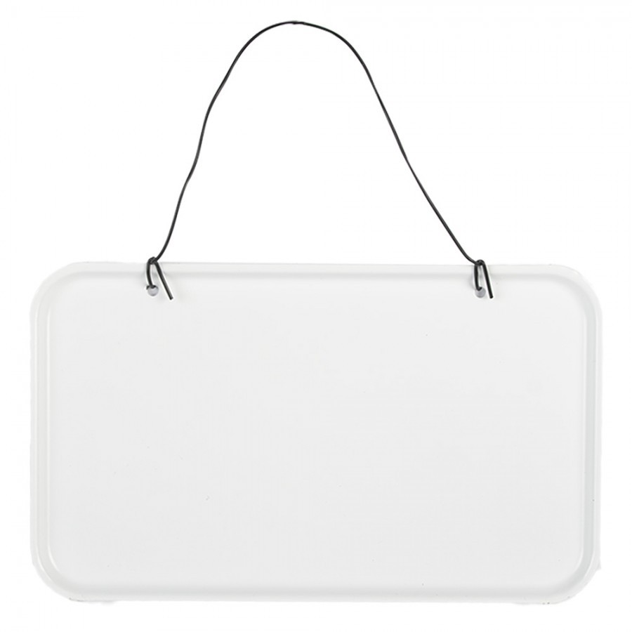 Text Sign 20x12 Cm White Metal Dog - 20*1*12 cm