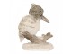 Béžová antik dekorace ptáček na větvičce - 7*6*8 cm Clayre & Eef